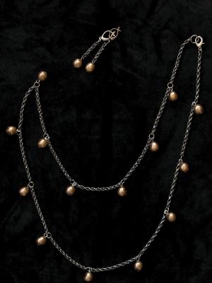 Double Wrap Necklace 34" and Earrings (set)