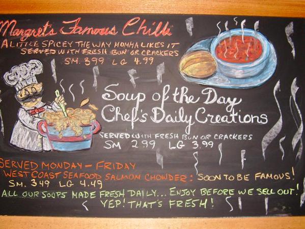 Soup of the day As You Like It Art, Fraser Valley, Campbell River
