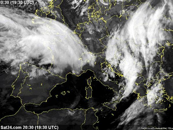 Satellite view of >Joachim storm over central France
