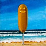 CORN DOG AT THE BEACH