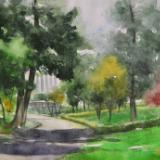 An afternoon in the park, 38cm x 28cm, 2021
