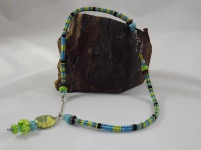 N-40 Ndebele Necklace with Focal Pendant N-40 Ndebele Necklace with Focal Pendant