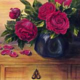 Old world Roses ~ Acrylic ~ 16X20 Gift ~ Prints Available