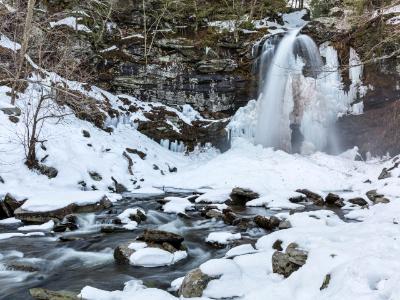 Plattekill Falls and Creek in Winter Plattekill Falls and Creek in Winter