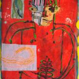 RED MAN WITH TWO PLANTS, 2009  