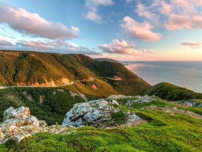 Green Cliffs Overlooking Cabot Trail Green Cliffs Overlooking Cabot Trail