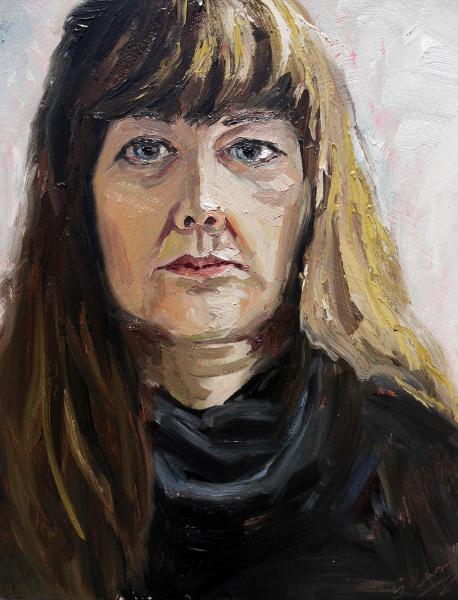 No. 27. Self Portrait, 10x8 ins, oils