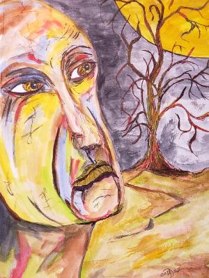 The tree stretched toward the moon, and he desires to climb those branches to the stars. The tree stretched toward the moon, and he desires to climb those branches to the stars.