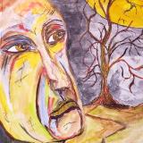 The tree stretched toward the moon, and he desires to climb those branches to the stars.