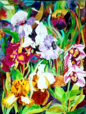 Orchids & Irises I Orchids & Irises I