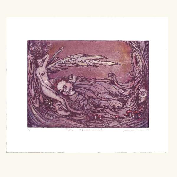 The Stolen Child Limited Edition etching fairy child etching WB Yeats