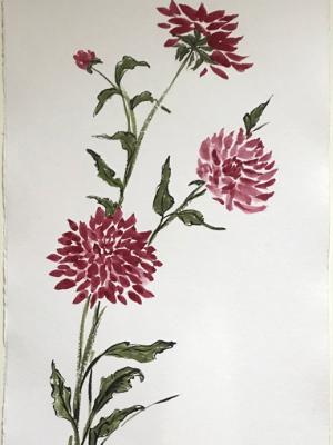 Dahlias (burgundy) 36x24" (available) Dahlias (burgundy) 36x24" (available)