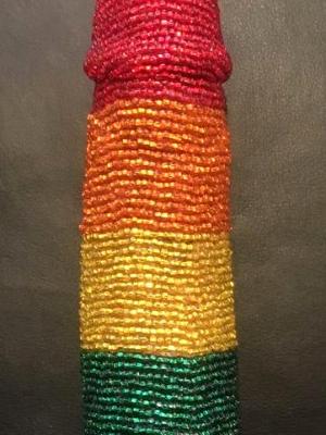 Rainbow Beaded Phallus Rainbow Beaded Phallus