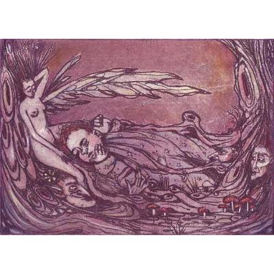 The Stolen Child Limited Edition etching fairy child etching WB Yeats