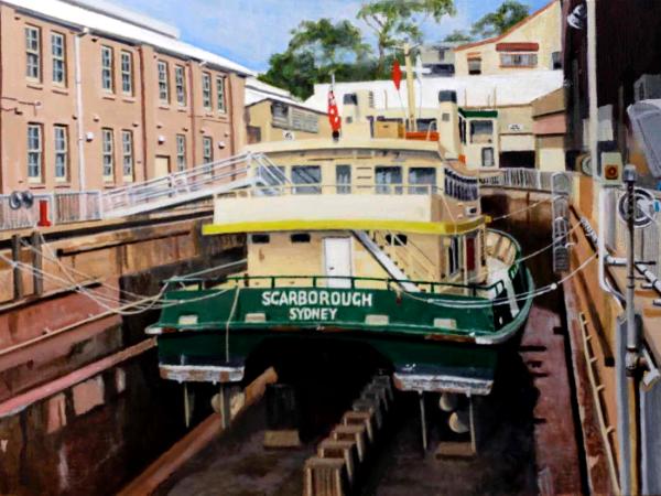 "Scarborough" in the Balmain Dry Dock