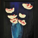 Flowers Vase Series (1 of 6) 9 x 12 Acrylic on Canvas board Embellished prints available 