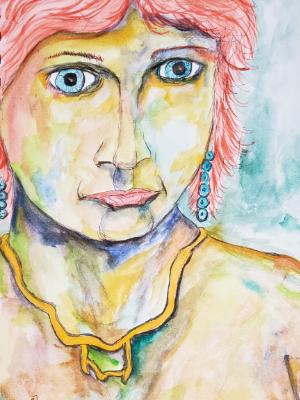 Her lover awakes to the allure of her gaze Her lover awakes to the allure of her gaze