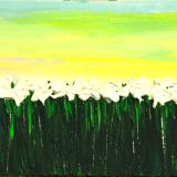 Paper Whites 8 X 16 Acrylic on Canvas board Embellished prints available 