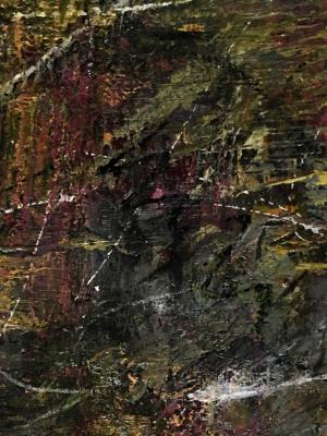 Matted Mini Abstract #26 (Olive Series 19-28) Matted Mini Abstract #26 (Olive Series 19-28)