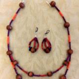 Double strand glass and Wooden set