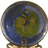 120613.G Shallow Bowl with Cosmos Glaze Design