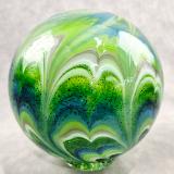 #02072608 Glass Float SeaHawks 12th Man sound wave design 6.18'' $80.00