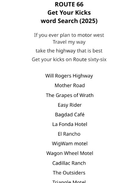 Route 66 Get Your Kicks (2025) Sold