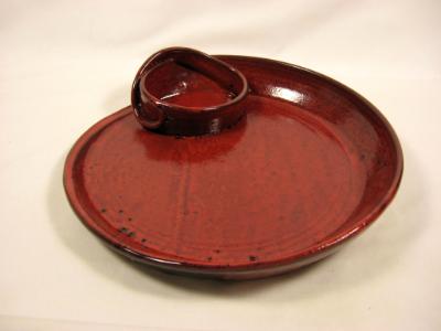 110926.E Spiral Chip-N-Dip with Magma Glaze
