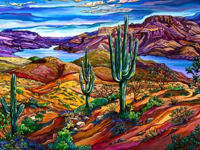 Arizona Winter, Apache Lake, AZ 36x72 $5300.00