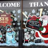 Gift card Santa and snowman