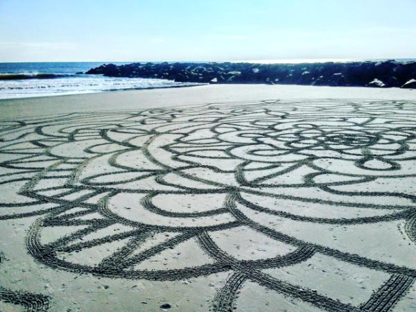Large scale sand mandala 