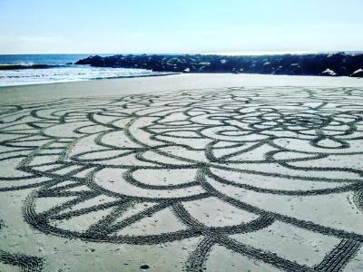 Large scale sand mandala 