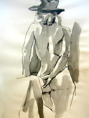 "Marcia" Ink Wash Study #3