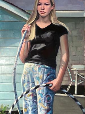 Hoop Girl 24x48" oil Hoop Girl 24x48" oil