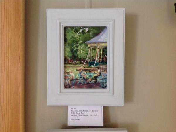 No. 39.  Bandstand, Swindon Old Town Gardens, oils, 7x5 ins.