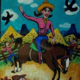 Linda Lou Busts a Bronc