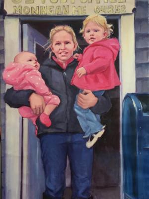 Monhegan Postmistress 30x48" oil Monhegan Postmistress 30x48" oil