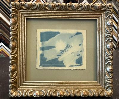 Photogram on paper in Italian frame Photogram on paper in Italian frame