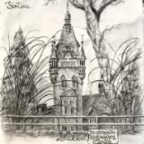 Sketch of Tower at Heidelberg Castle