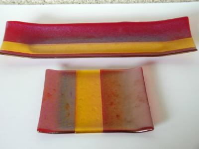 Irid Red and Yellow plates Irid Red and Yellow plates