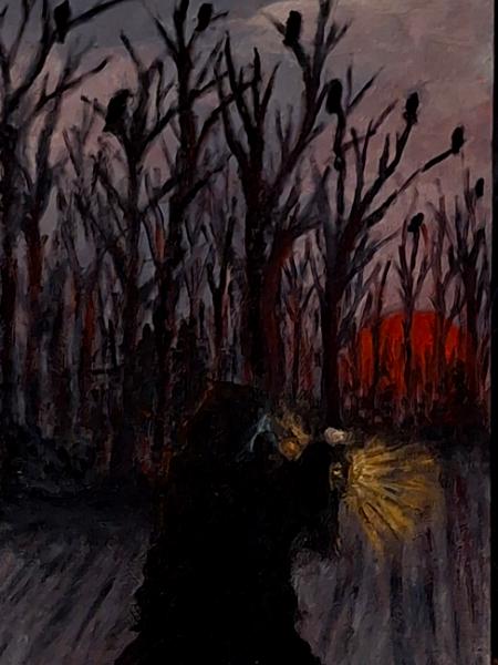 Winter. Oil on board, 6x12. 2024.