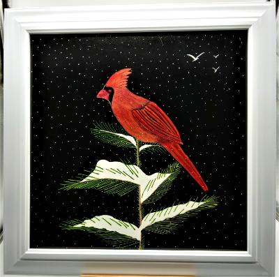 Cardinal in Snow