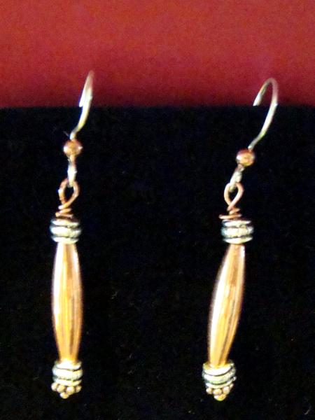 #1 copper and sterling earrings