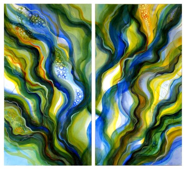 Shapeshifting Diptych, 2008