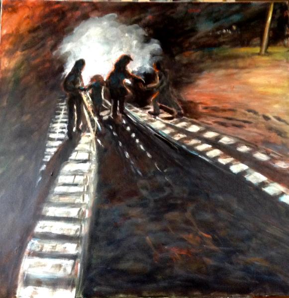 THE JOURNEY, MIDNIGHT CROSSING ACRYLIC 24" x 24"