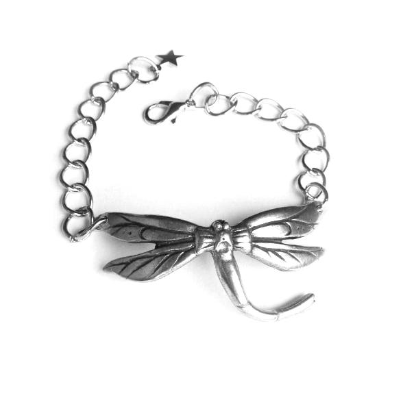 Art Nouveau Dragonfly bracelet statement jewelry dragonfly bangle