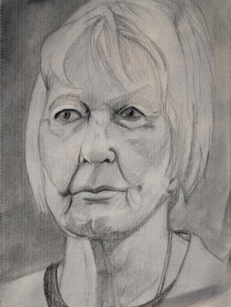 Barbara, Pencil Portrait (Frontal)
