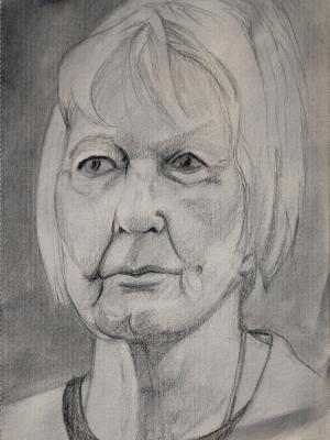 Barbara, Pencil Portrait (Frontal) Barbara, Pencil Portrait (Frontal)