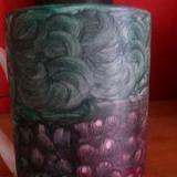Finger painting on cups