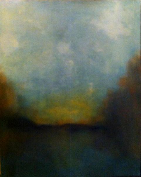 48 x 60 Yellow, orange and blue